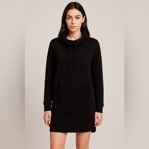 Tahari Black Long Sleeve Mock Neck Sweater Dress Women’s XS Pullover Mini Goth